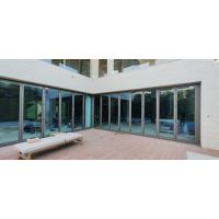 ALuK- BS70 series Bifold 1 -7 Panel, with various configiration 150KG, 24mm glass,  Anodized Finish, Sound & Thermal Insulation, Commercial & Residential Projects